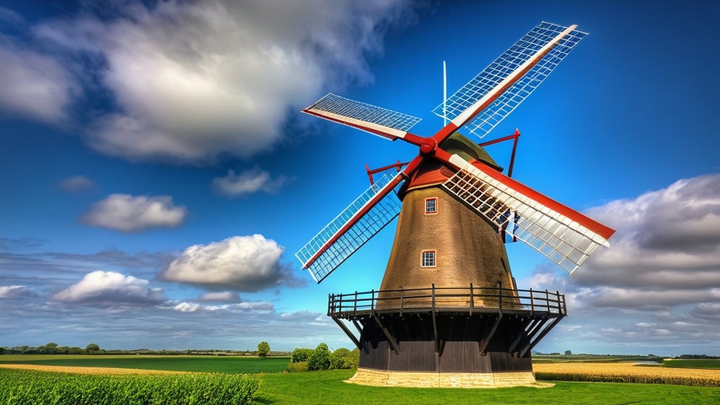 Photo windmill power