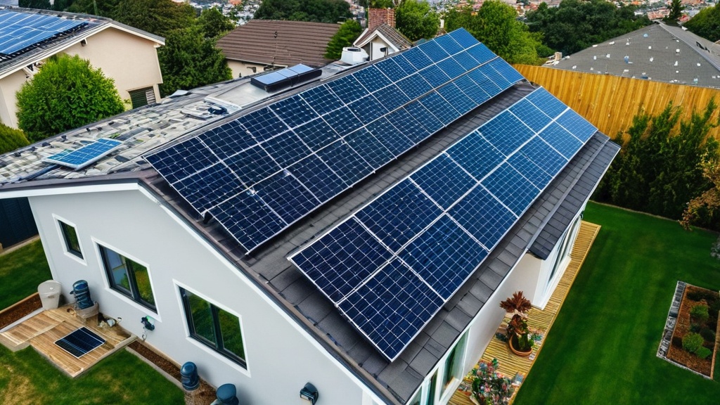 Photo solar rooftop installation