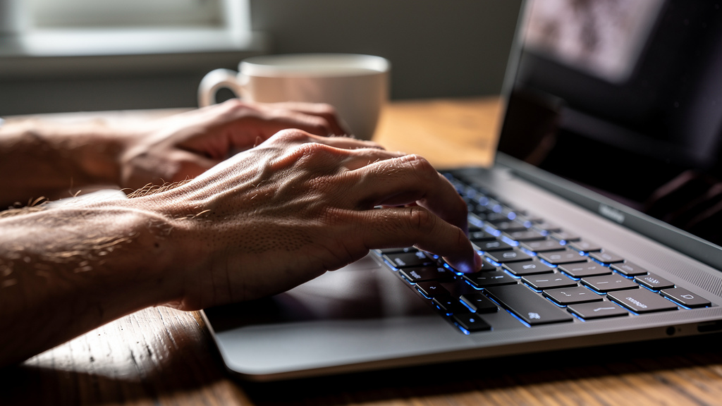 Professional using AI-powered business tools